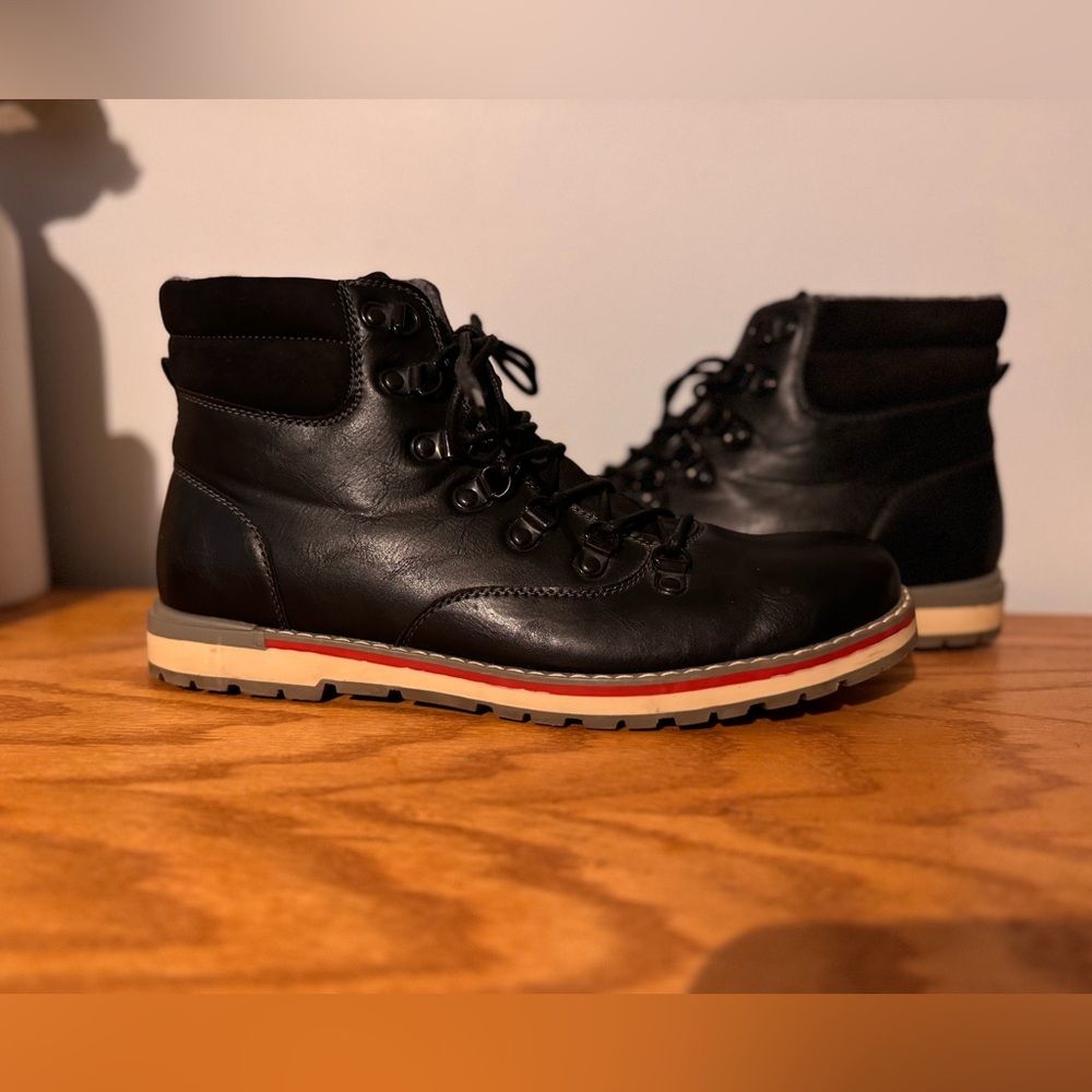 Men’s Sonoma Lined Ankle Boots 9.5 - Black with Gray Lining